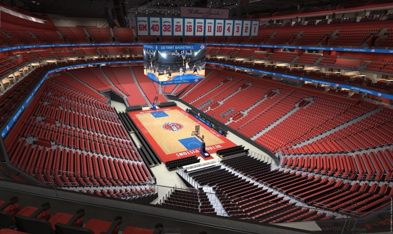 Detroit Pistons offer virtual tour of Little Caesars Arena home game design